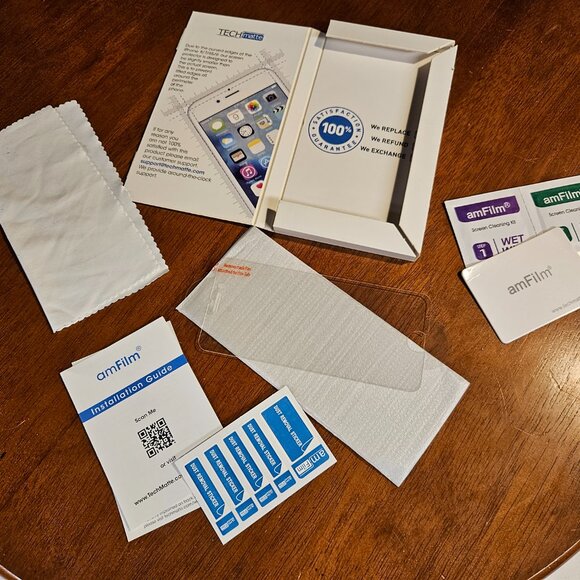 amFilm Screen Protector for iPhone 8/7/6s/6 ONE ONLY - Picture 2 of 4